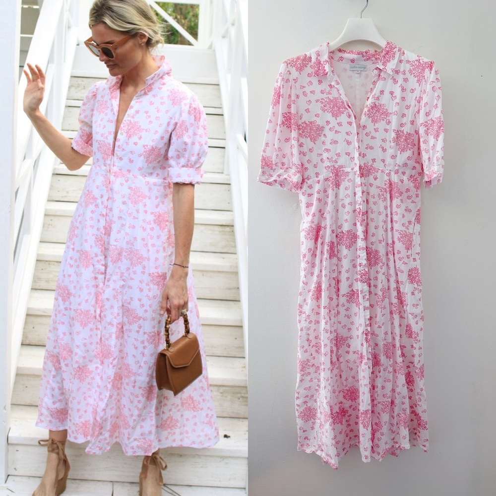 India Amory - Julia Amory Pink and White Dress Sz M